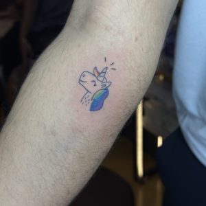 Unicorn Minimal Tattoo